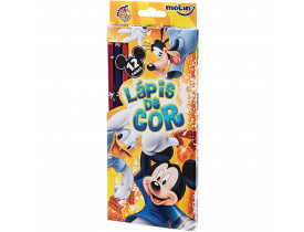 LÃ¡Pis De Cor Molin Sextavado Mickey - 12 Cores