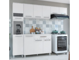 COZINHA MÓVEIS PARANA LISE POP PLUS 4 PEÇAS - BALCÃO INCLUSO - - BRANCO -