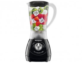 LIQUIDIFICADOR MONDIAL EASY POWER L-550 PRETO 2 VELOCIDADES 550 W L-28