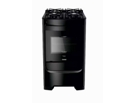 Fogão Consul 4 Bocas CFO4VBE com Mesa de Vidro e Grades Individuais Bivolt - Preto