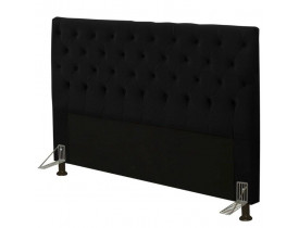 Cabeceira Cama Box Casal Queen 160cm Cristal Suede Preto - Js Móveis