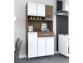 KIT COZINHA MOVEIS PARANA PARIS MALBEC/BRANCO