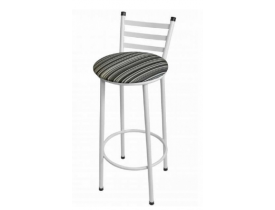 BANQUETA UTILAÇO BAR C/ ENCOSTO EM CHAPA BRANCO ADU0210