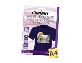 Papel Transfer Para Algodã£o A4 Tecidos Escuros Bright 5 Fls