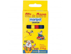 Giz De Cera 06 Cores Maripel