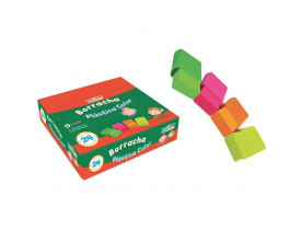 Borracha Colorida Plastica Com Capa Leo E Leo Sortida 