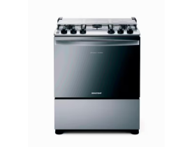 Fogão Brastemp 5 Bocas BFS5NCR com Mesa de Inox, Botões Removíveis e Exclusivo Aro Protetor Bivolt - Inox
