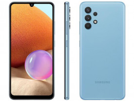 Celular Samsung Galaxy A32 128GB Azul 4G - 4GB RAM Tela 6,4” Câm. Quádrupla + Selfie 20MP