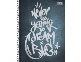 Caderno Capa Dura 10 Matérias Graffiti 160 Folhas Tilibra