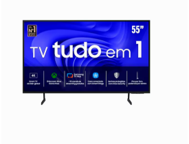 Smart TV 55” 4K Samsung 55DU7700 LED, Processador Crystal, Gaming Hub, AI Energy Mode, Alexa built in, Wi-Fi, Bluetooth, USB e HDMI