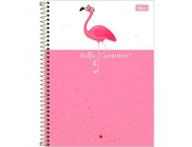 CADERNO CAPA DURA 10 MATÉRIAS ALOHA 160 FOLHAS