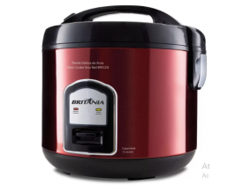 PANELA ELETRICA DE ARROZ BRITANIA 12 XICARAS BPA12VI GLASS COOKER INOX RED 700 W 127 V