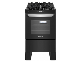 Fogão 4 bocas Atlas Agile Up Preto com Mesa de Vidro - Bivolt