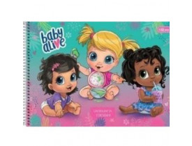 CADERNO DESENHO TILIBRA 80 FOLHAS BABY ALIVE