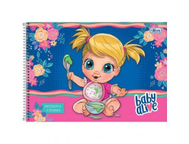 CADERNO DESENHO TILIBRA 80 FOLHAS BABY ALIVE