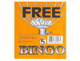 CARTELA PARA BINGO FREE COM 100 FOLHAS