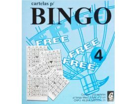 CARTELA PARA BINGO FREE AZUL COM 100 FOLHAS