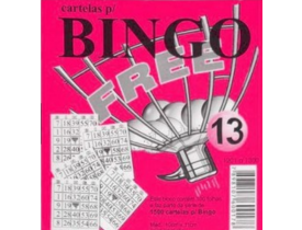 CARTELA PARA BINGO FREE ROSA COM 100 FOLHAS
