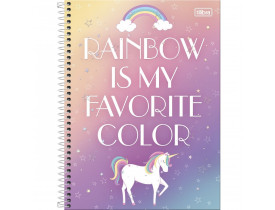 Caderno 1 Matéria Capa Dura Blink Unicórnio Tilibra 80 Folhas