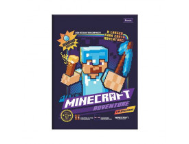 CADERNO FORONI 1/4 BROCHURA PEQUENO CAPA DURA 96 FOLHAS MINECRAFT