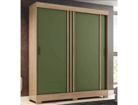 GUARDA ROUPA 02 PORTAS DESLIZANTES BRIZ JEQUITIBA BRILHO / JEQUITIBA BRILHO / VERDE HP