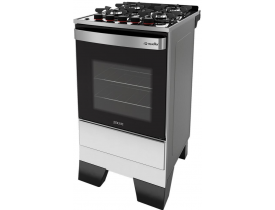 Fogão Mueller 4 Bocas Piacere Vetro G6 com Mesa de Vidro Temperado Bivolt - Inox
