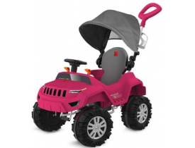 SUPER BANJIPE® RECLINÁVEL COM CAPOTA PASSEIO & PEDAL (ROSA)