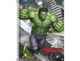 CADERNO UNIVERSITÁRIO ESPIRAL CAPA DURA 01 MATÉRIAS 96 FOLHAS AVENGERS TILIBRA