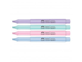 Caneta Marca Texto Pastel Com 4 Cores - Faber Castell