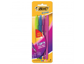 Kit 4 Canetas Bic Cristal Fashion cores sortidas