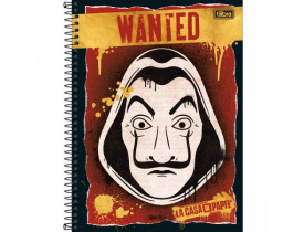 CADERNO TILIBRA 01 MATÉRIA UNIVERSITARIO 80 FOLHAS LA CASA DE PAPEL