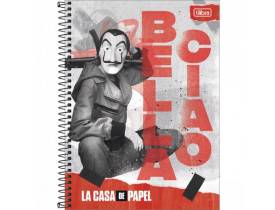 CADERNO TILIBRA 01 MATÉRIA UNIVERSITARIO 80 FOLHAS LA CASA DE PAPEL