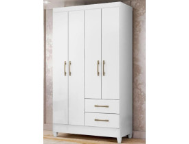 GUARDA ROUPA MOVAL CHILE 4 PORTAS BRANCO