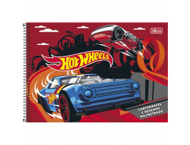 Caderno Espiral Cartografia e Desenho Capa Dura 96 Fls Hot Wheels 01 - Tilibra