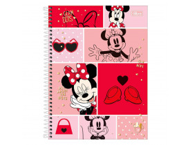 Caderno Minnie  Recortes  1 Matéria  Tilibra