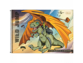 CADERNO TILIBRA DESENHO ESPIRAL GRANDE 80 FOLHAS RAPTOR