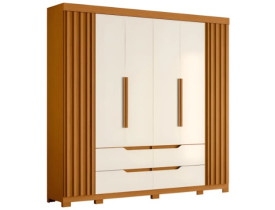 Guarda Roupa Doble Casal 6 Portas 4 Gavetas Albatroz Moveis JATOBA/FENDI
