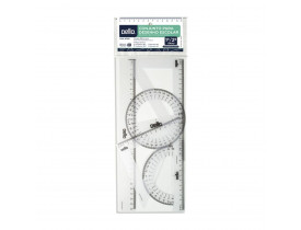 Conjunto RÃ©Guas Poliestireno Desenho Escolar 5pcs 8700 Dello