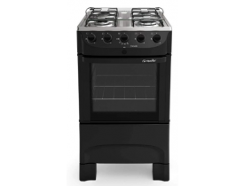 FOGÃO MUELLER FRATELLO C/ ACENDIMENTO 04 BOCAS PRETO FOSCO G6