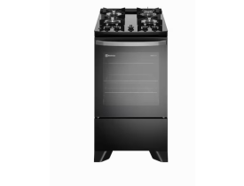 Fogão Electrolux 4 bocas Efficient FE4GP com Mesa de Vidro, PerfectCook, VaporBake e Acendimento Automático Bivolt – Preto