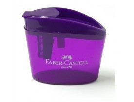 APONTADOR COM DEPÓSITO SACAPUNTAS CLICK BOX FABER-CASTELL ROXO