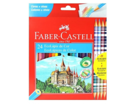 LAPIS DE COR ECOLAPIS FABER-CASTELL 20 CORES + 4 BICOLORES 120124/4B