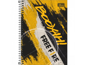 CADERNO TILIBRA ESPIRAL 1/4 PEQUENO 80 FOLHAS FREE FIRE
