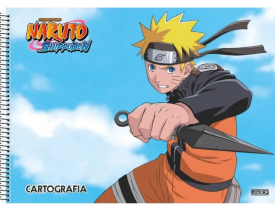 CADERNO DESENHO E CARTOGRAFIA SÃO DOMINGOS ESPIRAL 60 FOLHAS NARUTO