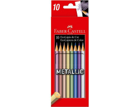 LAPIS DE COR ECOLAPIS FABER-CASTELL 10 CORES METALLIC 120410G