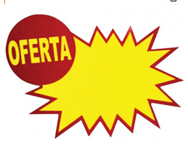 CARTAZ DUPLEX AMARELO SPLASH OFERTA P 130X93 MM C/ 10