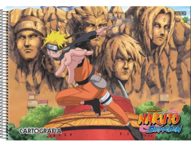 CADERNO DESENHO E CARTOGRAFIA SÃO DOMINGOS ESPIRAL 60 FOLHAS NARUTO