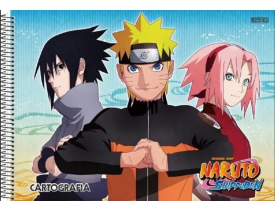 CADERNO DESENHO E CARTOGRAFIA SÃO DOMINGOS ESPIRAL 60 FOLHAS NARUTO