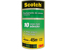 FITA EMPACOTAMENTO SCOTCH 45MM X 45 M 3 M PACOTE COM 04