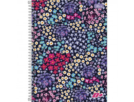 CADERNO 10 MATÉRIAS D+ FLORES 200 FOLHAS TILIBRA